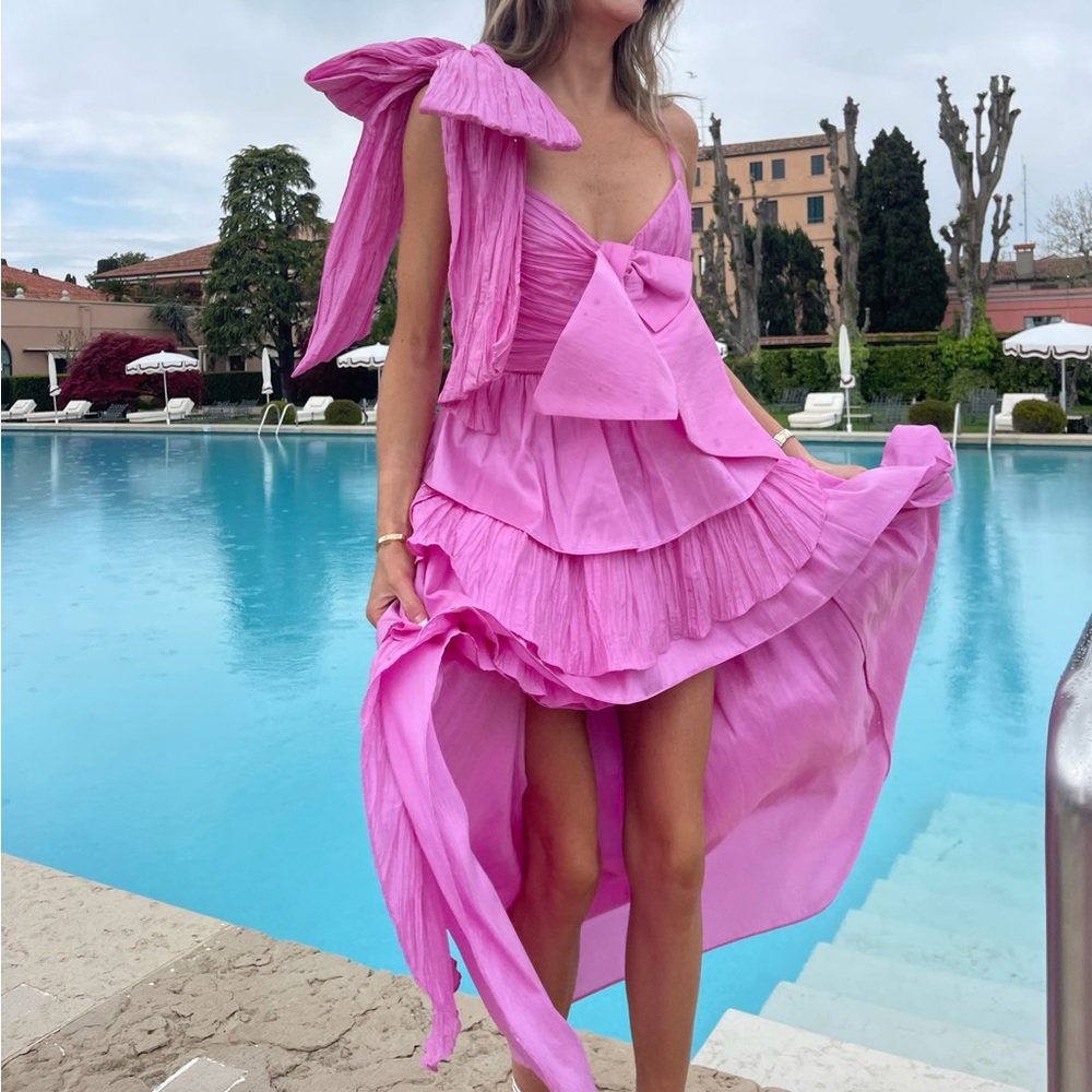 LoveShackFancy Raylene High-Low Dress
